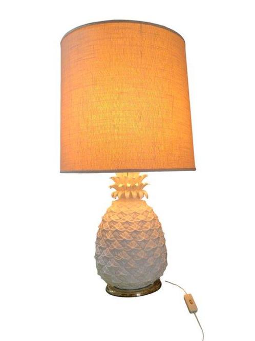 Lamp - Gesmaltarde keramiek - Ananaslamp, Antiek en Kunst, Curiosa en Brocante