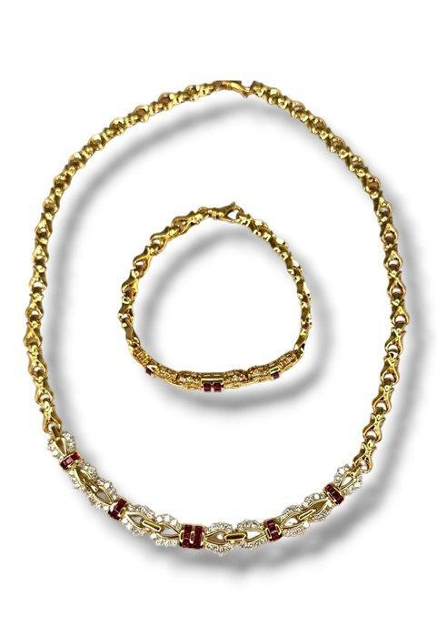 Collier - 18 carats Or jaune, Collier et bracelet en or 18K, Handtassen en Accessoires, Kettingen
