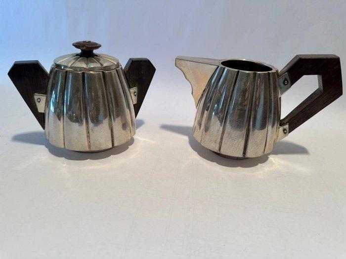 Koffie- en theeservies (4) - Zilver - Jouw service en, Antiek en Kunst, Kunst | Designobjecten