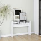vidaXL Wandtafel 105x30x80 cm bewerkt hout wit, Huis en Inrichting, Tafels | Bijzettafels, Verzenden, Nieuw