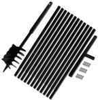 vidaXL Grondboor met handvat 180 mm en verlengstukken 13 m, Doe-het-zelf en Bouw, Verzenden, Nieuw