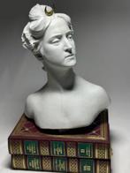 Henri Dubois - Snijwerk, Buste de femme au coissant doré -, Antiek en Kunst