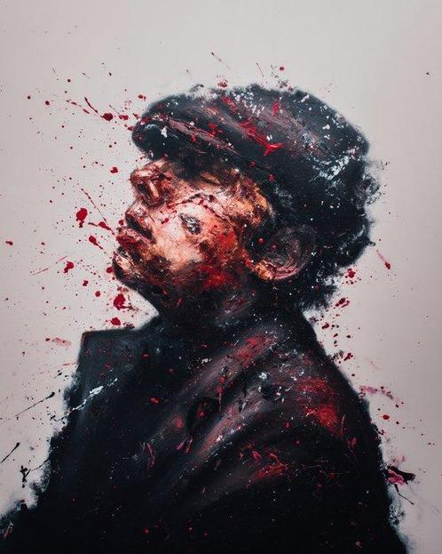 Anne Dias (1985) - (Stretched Canva) Fragmented Quiet Fear, Antiek en Kunst, Kunst | Designobjecten