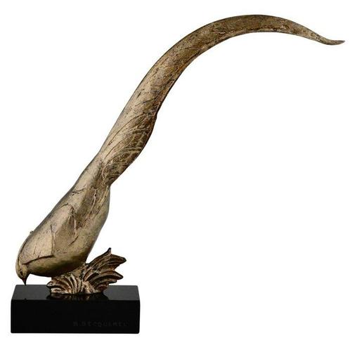André Vincent Becquerel - sculptuur, Art Deco Fazant - 27 cm, Antiek en Kunst, Antiek | Meubels | Stoelen en Sofa's
