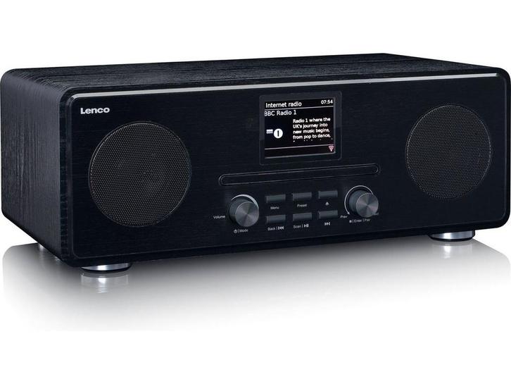 Lenco DIR-261BK - Internetradio DAB+ FM met CD-speler en, Huis en Inrichting, Woonaccessoires | Overige, Zo goed als nieuw, Verzenden
