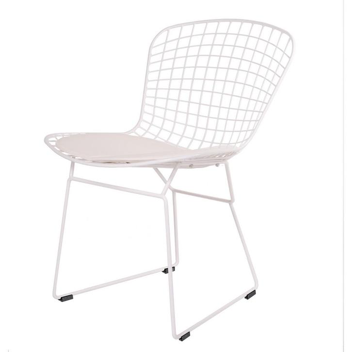Eetkamerstoel Bertoia Wit frame wit, Maison & Meubles, Chaises, Envoi
