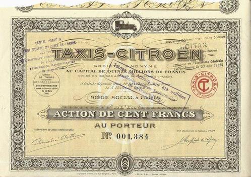 Verzameling van obligaties of aandelen - Frankrijk - Taxis, Antiek en Kunst, Antiek | Speelgoed