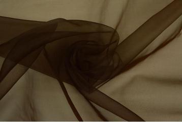 15 meter organza stof - Bruin, Verzenden