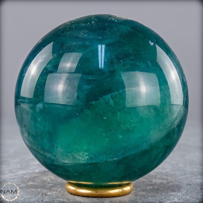 Natuurlijke topkwaliteit groene fluoriet Sphere- 530.77 g, Collections, Minéraux & Fossiles