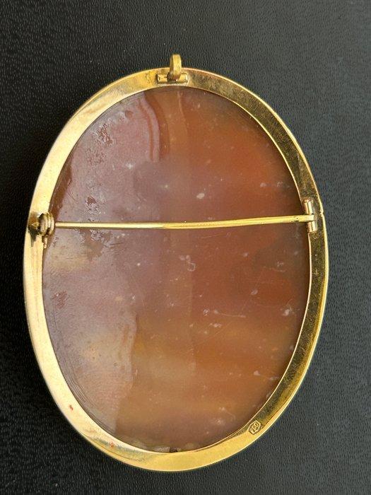 Broche - 18 karaat Geel goud, Handtassen en Accessoires, Antieke sieraden