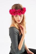 Bloemenkrans Haar Dahlia Roze Fuchsia Bloemen Haarband Hawai, Kleding | Dames, Nieuw, Ophalen of Verzenden