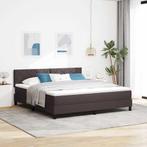 vidaXL Boxspring bed met matras Donkerbruin 180 x 200 cm, Verzenden, Nieuw