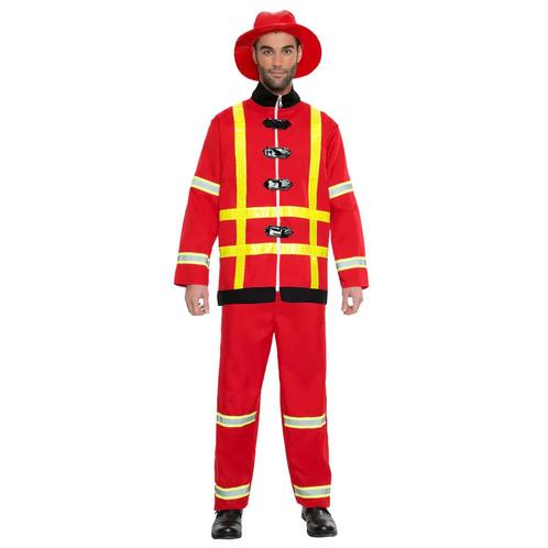 Brandweerman Kostuum Heren, Kleding | Heren, Carnavalskleding en Feestkleding, Nieuw, Verzenden