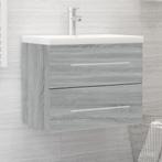 vidaXL Meuble lavabo avec bassin intégré Sonoma gris Bois d'