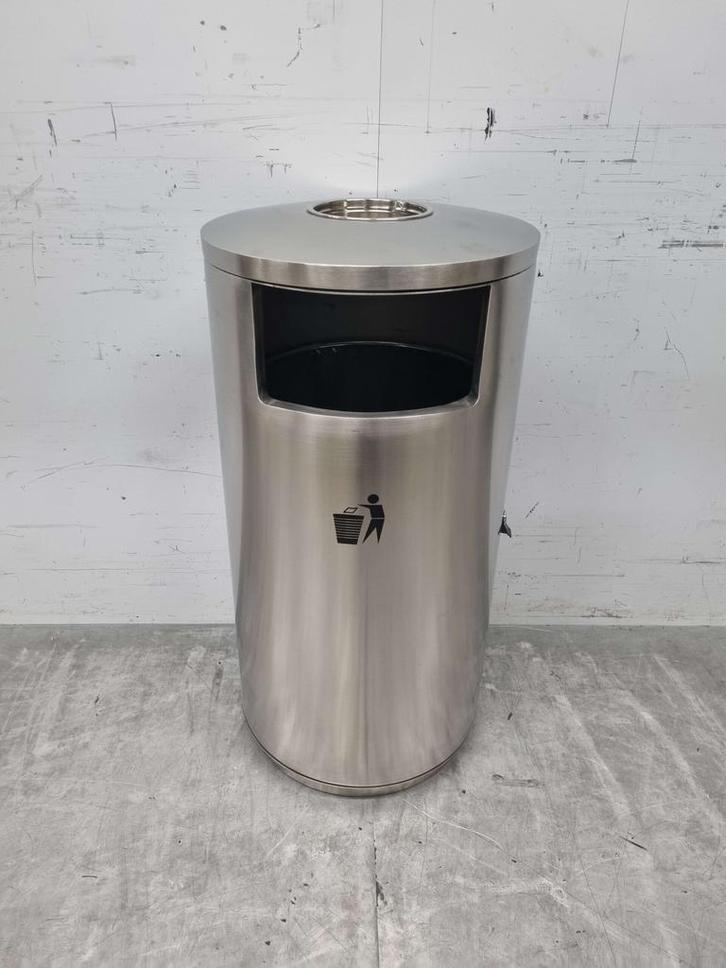 Combisteel Poubelle en acier inoxydable brossé avec cendrier, Articles professionnels, Horeca | Équipement de cuisine, Envoi