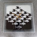 wandklok Escher Nederlands design Glas - 1990-2000 -, Antiek en Kunst, Antiek | Klokken