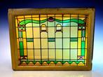 Jugendstil Glas-in-loodraam - 1910-1920 - 81x118 cm / 11 kg
