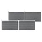 vidaXL Schutting 699x106 cm HKC grijs, Tuin en Terras, Verzenden, Nieuw