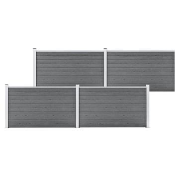 vidaXL Schutting 699x106 cm HKC grijs, Tuin en Terras, Verzenden, Nieuw