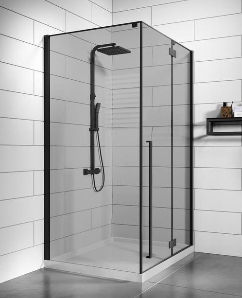 Douchecabine Vancouver 90 x 120 x 190 cm Zwart Rookglas, Doe-het-zelf en Bouw, Sanitair, Nieuw, Verzenden