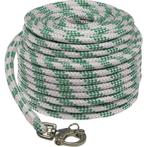 8mm x 25m Zeilval met Gesplitste Snapsluiting Wit-Groen, Ophalen of Verzenden, Nieuw