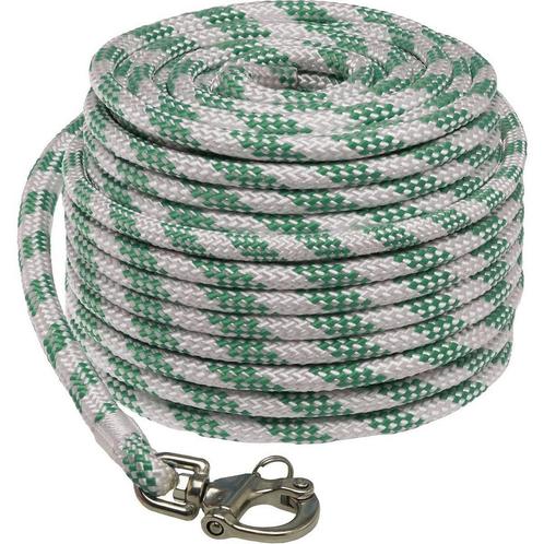 8mm x 25m Zeilval met Gesplitste Snapsluiting Wit-Groen, Watersport en Boten, Accessoires en Onderhoud, Nieuw, Ophalen of Verzenden
