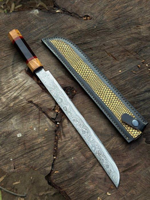 Keukenmes - Bunko - yanagiba - keukenmes - Damast - Japanse, Antiek en Kunst, Antiek | Keukengerei