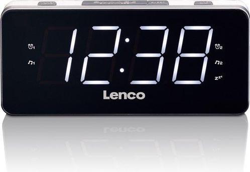 Wekkerradio met LED Display - Wit Lenco CR-18 (Wekkers), Elektronische apparatuur, Wekkers, Nieuw, Verzenden