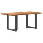 vidaXL Eettafel rechthoekig 180x90x74 cm massief eikenhout, Huis en Inrichting, Tafels | Eettafels, Verzenden, Nieuw