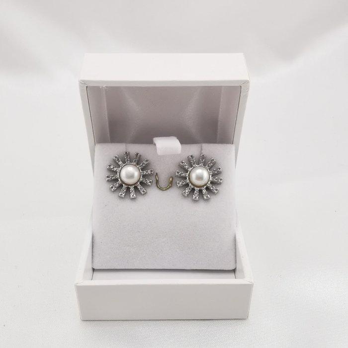 Parel - Argento 925 - Oorbellen - Italiaanse ambacht, Antiek en Kunst, Curiosa en Brocante