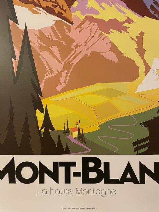 Monsieur Z - Affiche de Tourisme Mont-Blanc - Les Alpes, La, Antiek en Kunst, Kunst | Tekeningen en Fotografie