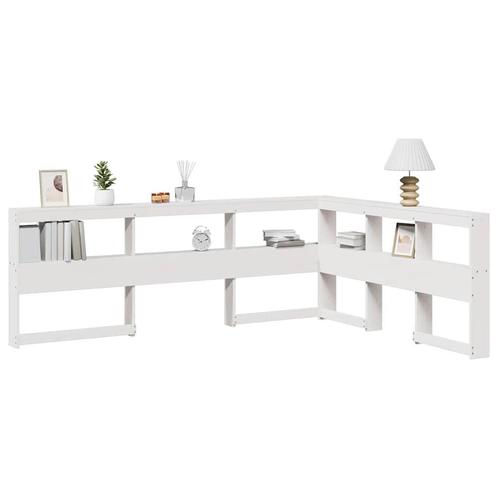 vidaXL Boekenkast Hoofdeinde L-vormig 150 cm massief, Huis en Inrichting, Slaapkamer | Bedden, Nieuw, Verzenden