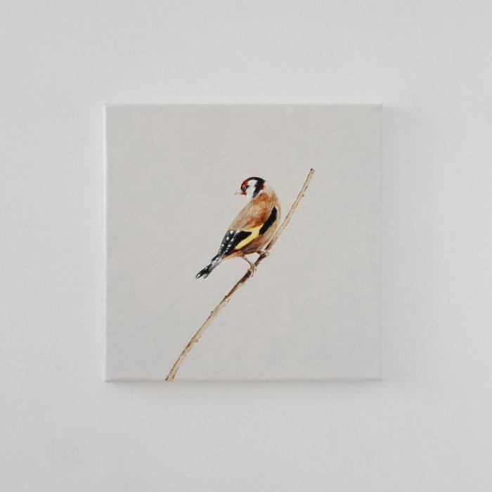 Matthieu van Riel - Putter op een tak, Antiek en Kunst, Kunst | Schilderijen | Modern