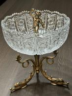 Vase  - Laiton, Verre - Vase à fruits, Antiquités & Art