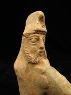 Parthian Terracotta Paard en Ruiter - 12.5 cm (Zonder, Antiek en Kunst