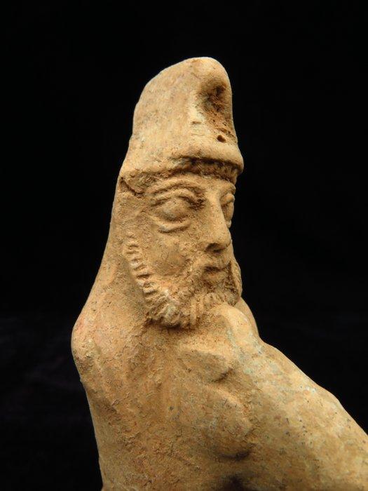 Parthian Terracotta Paard en Ruiter - 12.5 cm (Zonder, Antiek en Kunst, Antiek | Overige Antiek