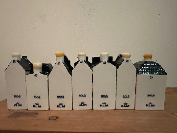 KLM-huisje - Bols - Zeven KLM-huizen, Antiek en Kunst, Antiek | Wandborden en Tegels