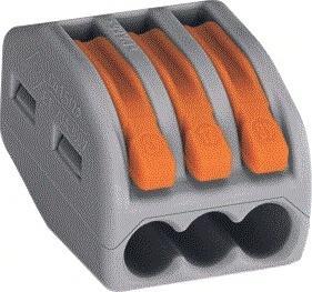 Wago 222 Draadverbinder - 222-413 [50 Stuks], Doe-het-zelf en Bouw, Elektriciteit en Kabels, Verzenden