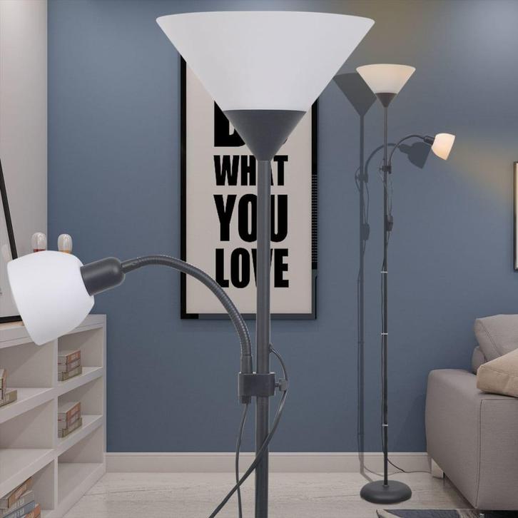 vidaXL Vloerlamp zwart, Huis en Inrichting, Lampen | Overige, Nieuw, Verzenden