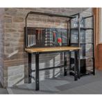 Werkbank 150 cm met gatenwand, gereedschap, LED verlichting, Ophalen of Verzenden, Nieuw