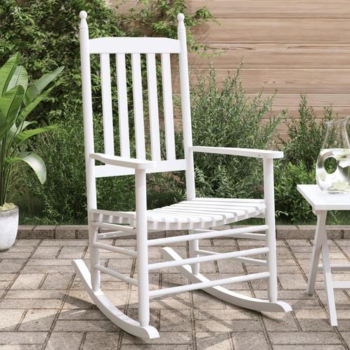 vidaXL Schommelstoelen met gebogen zitting 2 st massief, Huis en Inrichting, Stoelen, Nieuw, Verzenden