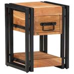 vidaXL Nachtkastje 2 pcs Bruin 30 x 30 x 40 cm Massief, Huis en Inrichting, Slaapkamer | Nachtkastjes, Verzenden, Nieuw