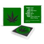 Tsjaad. 5000 Francs 2024 1 oz Cannabis Cyber Green Black