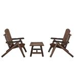 vidaXL 3-delige Loungeset massief vurenhout, Verzenden, Nieuw, Loungeset