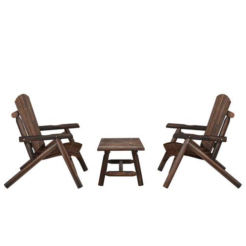 vidaXL 3-delige Loungeset massief vurenhout, Tuin en Terras, Tuinsets en Loungesets, Loungeset, Nieuw, Verzenden