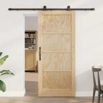 vidaXL Schuifdeuren set Handmatig Naturel en zwart 86 x, Doe-het-zelf en Bouw, Deuren en Vliegenramen, Verzenden, Nieuw