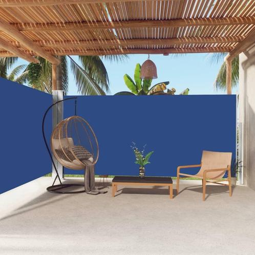 vidaXL Windscherm uittrekbaar 180x600 cm blauw, Tuin en Terras, Parasols, Nieuw, Verzenden