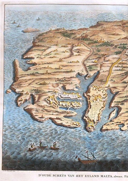 Europe - Malta; Calmet / Starck-Man - Doude schets van het, Boeken, Atlassen en Landkaarten