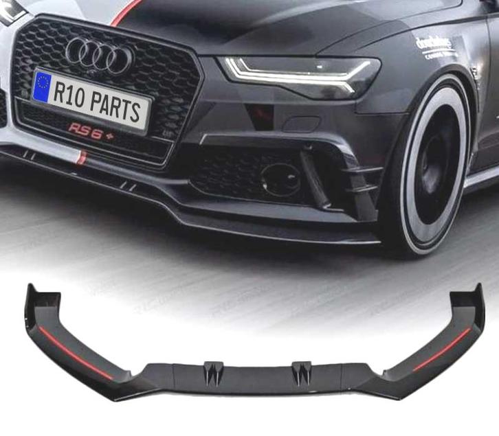 SPOILER LAME DE PARE-CHOCS AVANT AUDI A6 LOOK RS6 16-18 NOIR, Auto-onderdelen, Carrosserie, Verzenden