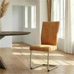 Leren eetkamerstoel Dry - Kenia Cognac (cognac) - Sledepoot, Huis en Inrichting, Stoelen, Bruin, Nieuw, Leer, Ophalen of Verzenden